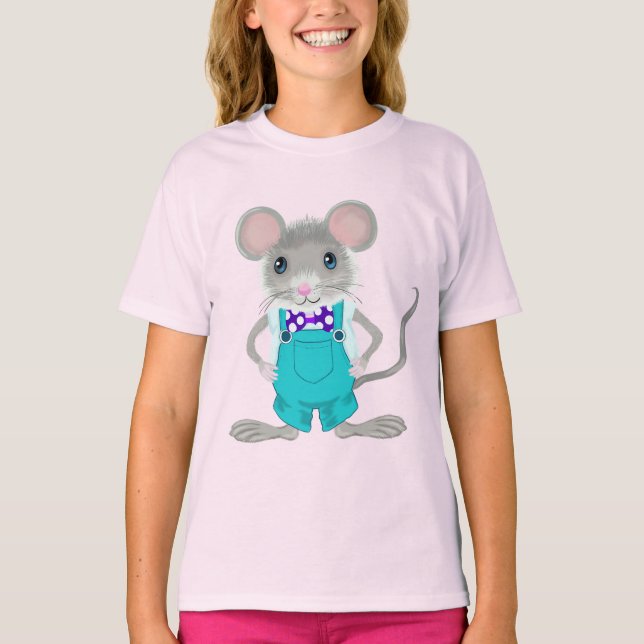 Niedliche und elegante kleine Maus T-Shirt (Vorderseite)