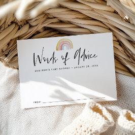 Niedliche und farbenfrohe Aquarellbrunnendusche Hinweiskarte