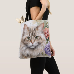Niedliche und farbenfrohe Blumenkatze