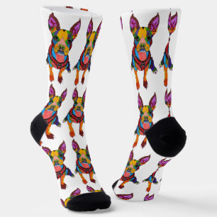 Niedliche und farbenfrohe Boston Terrier Socks Socken
