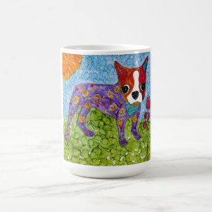 Niedliche und farbenfrohe Boston Terrier Tasse