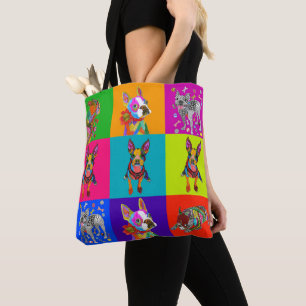 Niedliche und farbenfrohe Boston Terrier Tote Bag