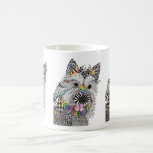 Niedliche und farbenfrohe Cairn Terrier Tasse