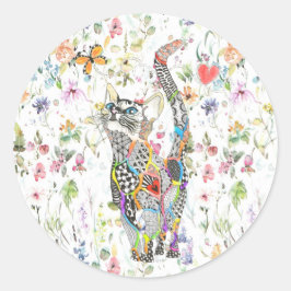 Niedliche und farbenfrohe Cat Stickers