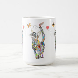Niedliche und farbenfrohe Cat-Tasse Kaffeetasse