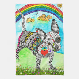 Niedliche und farbenfrohe Chihuahua Dog Küchentüch Geschirrtuch