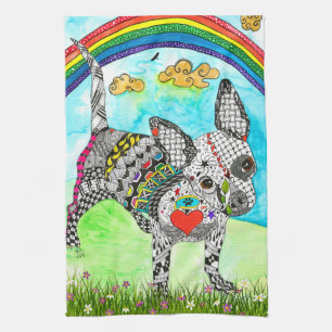 Niedliche und farbenfrohe Chihuahua Dog Küchentüch Geschirrtuch