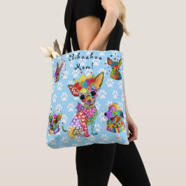 Niedliche und farbenfrohe Chihuahua-Hunde Tote-Tas