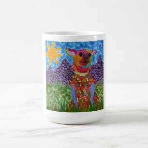 Niedliche und farbenfrohe Chihuahua-Tasse Kaffeetasse