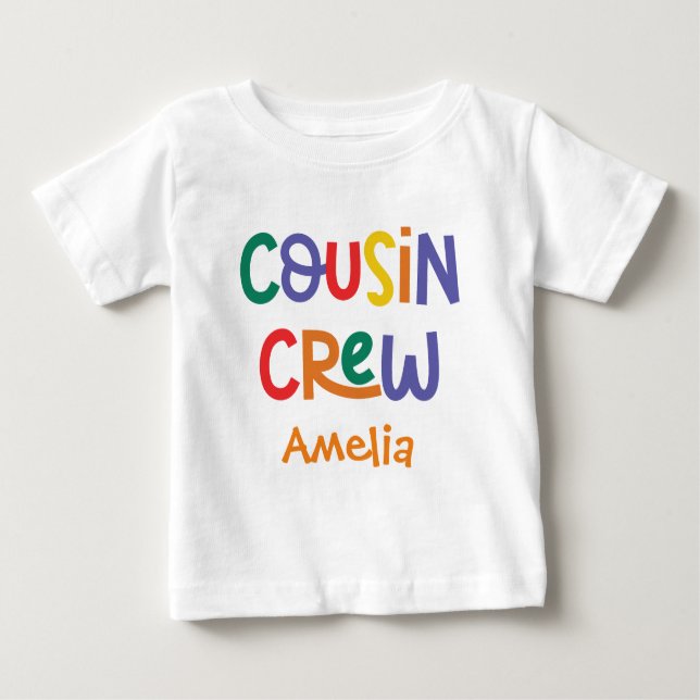 Niedliche und farbenfrohe Cousin-Crew mit Namen Baby T-shirt (Vorderseite)