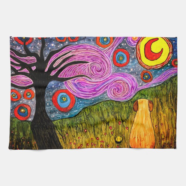 Niedliche und farbenfrohe Dog Küchentücher (Horizontal)