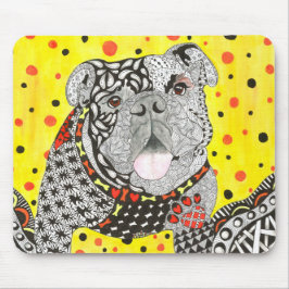 Niedliche und farbenfrohe englische Bulldog-Mousep Mousepad