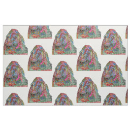 Niedliche und farbenfrohe englische Setter-Fabric Stoff