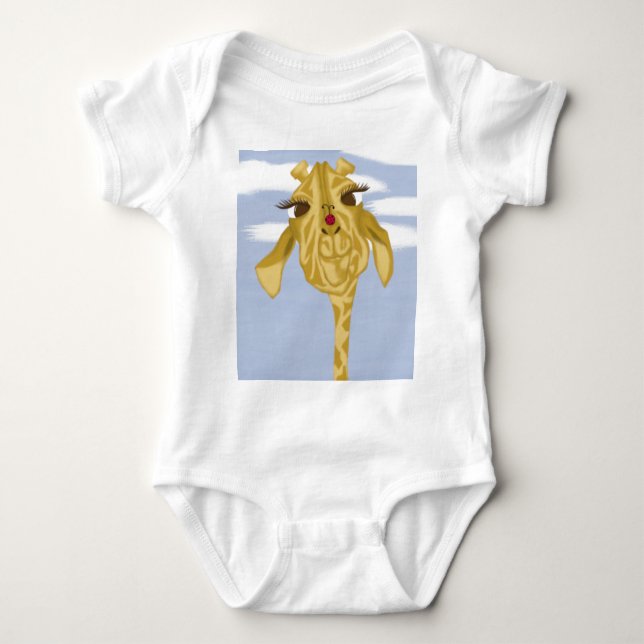 Niedliche und farbenfrohe Giraffe Baby Strampler (Vorderseite)