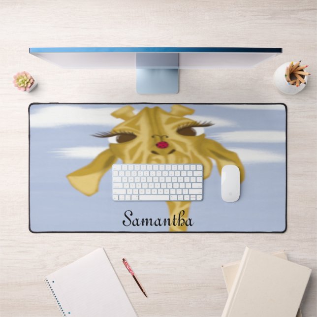 Niedliche und farbenfrohe Giraffe Schreibtischunterlage (Büro 1)