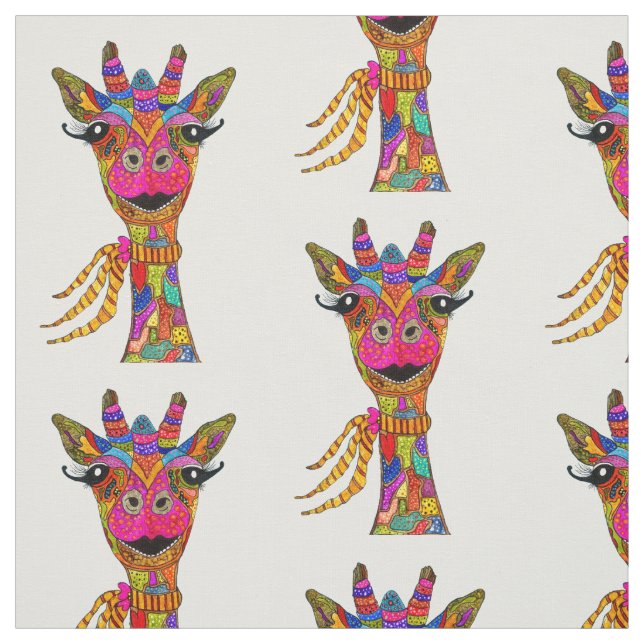 Niedliche und farbenfrohe Giraffe Stoff (Muster)
