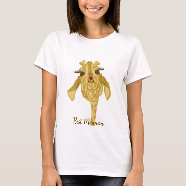 Niedliche und farbenfrohe Giraffe T-Shirt (Vorderseite)