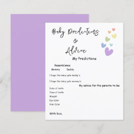 Niedliche und farbenfrohe Herz Babydusche Flyer