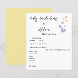 Niedliche und farbenfrohe Herz Babydusche Flyer