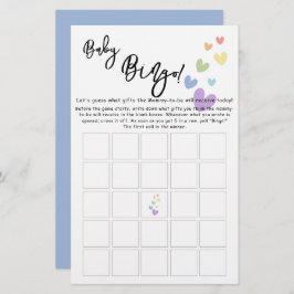 Niedliche und farbenfrohe Herzklopfen Baby Bingo G