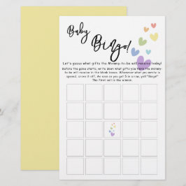 Niedliche und farbenfrohe Herzklopfen Baby Bingo G