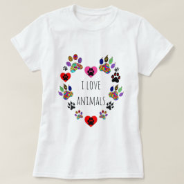 Niedliche und farbenfrohe I Liebe Tiere T - Shirt