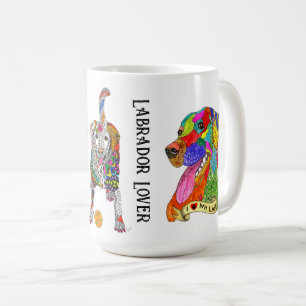 Niedliche und farbenfrohe Labrador Lover Tasse