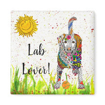 Niedliche und farbenfrohe Labrador Retriever Magne