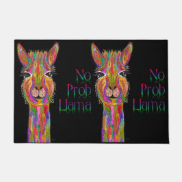 Niedliche und farbenfrohe Lama Door Mat 24" x 36" Fußmatte