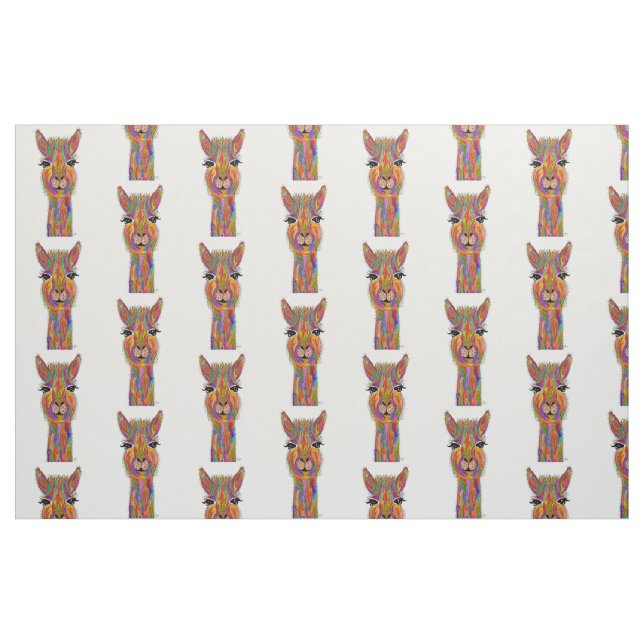 Niedliche und farbenfrohe Lama-Stoffe Stoff (Fat Quarter (45,7 x 55,9 cm))
