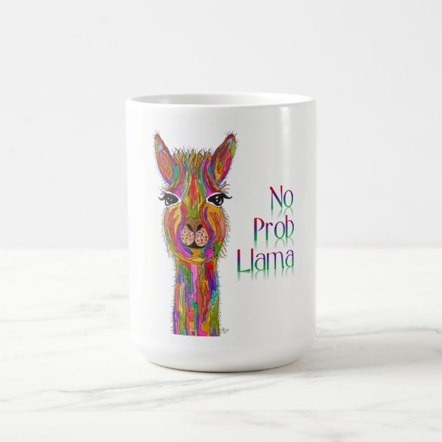 Niedliche und farbenfrohe Lama-Tasse Tasse (Mittel)