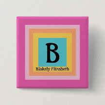 Niedliche und farbenfrohe Monogram Letter Name Gir