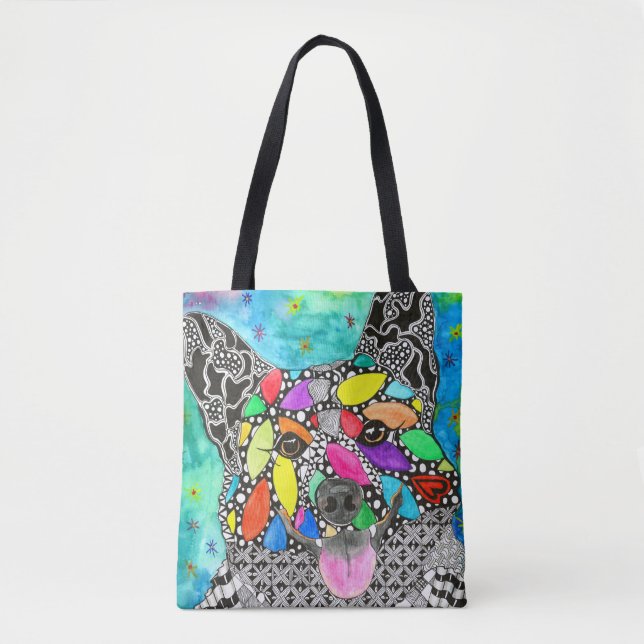 Niedliche und farbenfrohe Pembroke Welsh Corgi Tot (Vorderseite)