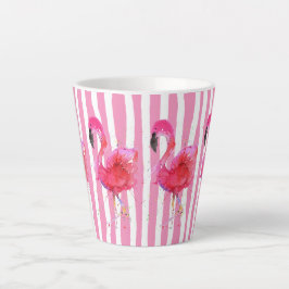 Niedliche und farbenfrohe rosa Flamingo Latte Tass Milchtasse