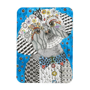 Niedliche und farbenfrohe Shih Tzu Magnet 3"x4"