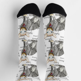 Niedliche und farbenfrohe Sphynx-Lover-Socken Socken