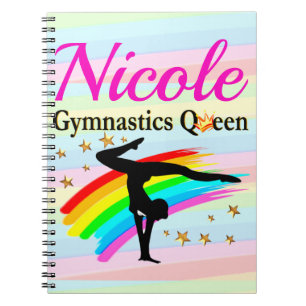 NIEDLICHE UND FARBHAFTE GYMNASTIK-DESIGN NOTIZBLOCK