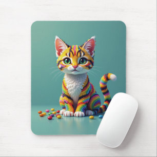 Niedliche und farbige Margay Candy Cat Mousepad