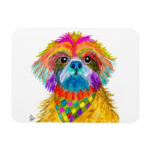 Niedliche und farbige Shih Tzu Magnet 3"x4"