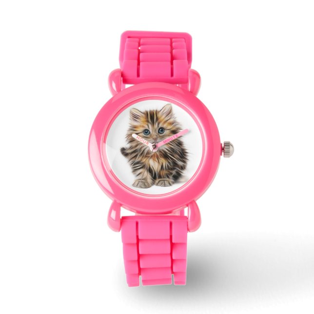Niedliche und flauschige Kitten Watch Armbanduhr (Vorderseite)