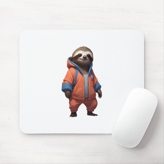 Niedliche und freundliche Sloth Illustration Mousepad (Mit Mouse)