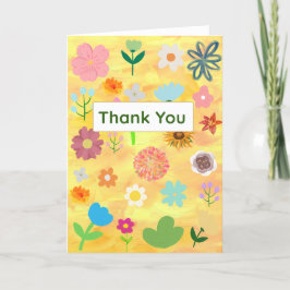 Niedliche und Hübsche Blumenkarte Dankeskarte