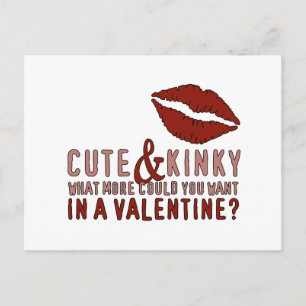 Niedliche und kinky Valentine Lippen Feiertagspostkarte