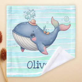 Niedliche und leise Little Whale Waschlappen