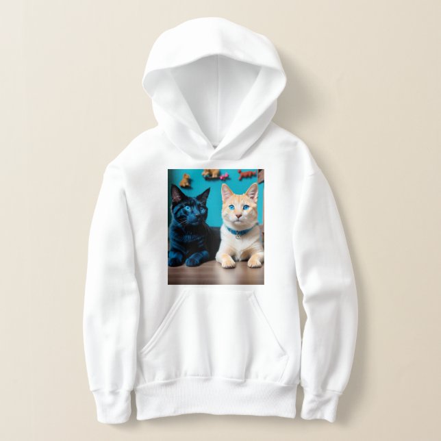 Niedliche und liebliche Hunde und Katzen. Hoodie (Ablage )