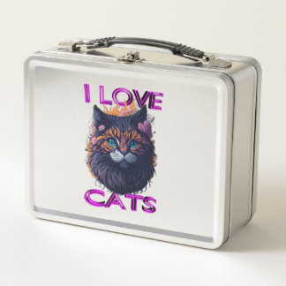 Niedliche und liebliche Katze s5 Metall Brotdose
