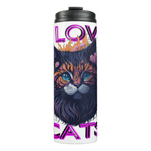 Niedliche und liebliche Katze s5 Thermosbecher