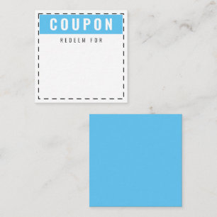 Niedliche und lustige Coupons Blank Sky Blue Mitteilungskarte