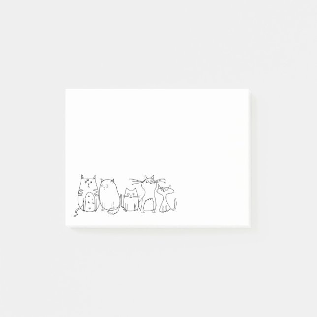 Niedliche und lustige Crazy Cat Lady Post-it Klebezettel (Vorderseite)