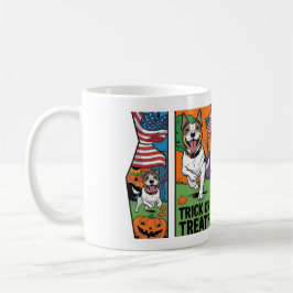 Niedliche und lustige Halloween-Tasse mit Hund Kaffeetasse